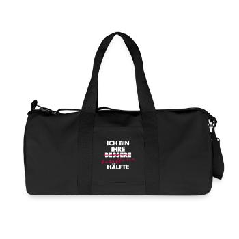 Ich bin ihre besoffene Hälfte Party Shirt - Recycelte Canvas-Sporttasche von Stanley/Stella - Schwarz - Vorne