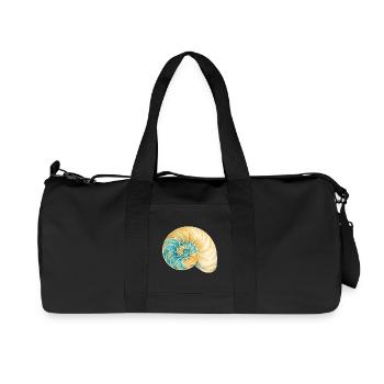 Spirale en coquille aquarelle - Sac de sport en toile recyclée Stanley/Stella - noir - Devant