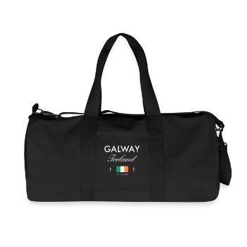 Galway Irlande Coordonnées Souvenir de voyage - Sac de sport en toile recyclée Stanley/Stella - noir - Devant