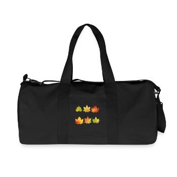 Herbst Blätter - Recycelte Canvas-Sporttasche von Stanley/Stella - Schwarz - Vorne