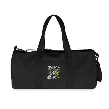 NEW YEAR EVE now Wine later - Recycled Canvas Sports Bag by Stanley/Stella - black - Front
