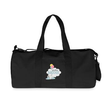 großer Bruder Hase - Recycelte Canvas-Sporttasche von Stanley/Stella - Schwarz - Vorne