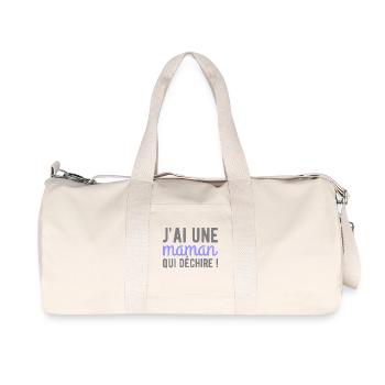 Maman qui déchire cadeau - Sac de sport en toile recyclée Stanley/Stella - blanc naturel - Devant