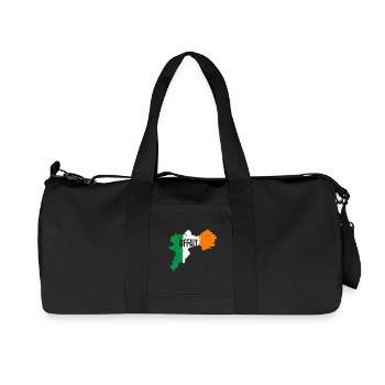 Offaly Ireland Flag | County Outline Map - Recycled Canvas Sports Bag by Stanley/Stella - black - Front