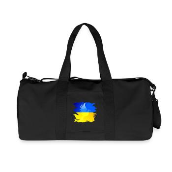 Drapeau de l’Ukraine avec colombe de la paix - Sac de sport en toile recyclée Stanley/Stella - noir - Devant