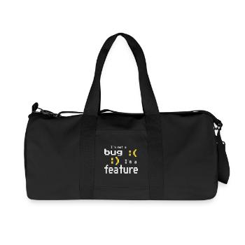 I'm not a bug - I'm a feature! - Recycled Canvas Sports Bag by Stanley/Stella - black - Front