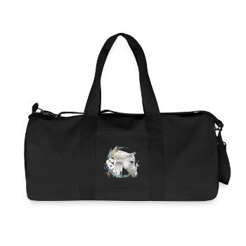 Horse motif Boho - Recycled Canvas Sports Bag by Stanley/Stella - black - Front