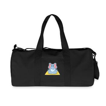 Gymnastique de fitness avec yoga éléphant - Sac de sport en toile recyclée Stanley/Stella - noir - Devant
