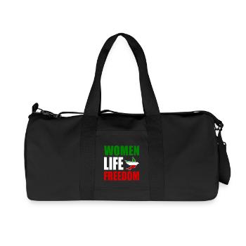 Women life freedom - Recycled Canvas Sports Bag by Stanley/Stella - black - Front
