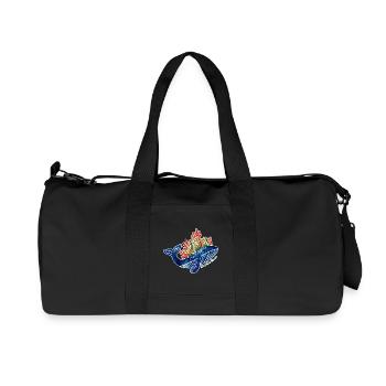Wal Illustration mit Korallen | Schütze das Meer - Recycelte Canvas-Sporttasche von Stanley/Stella - Schwarz - Vorne