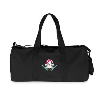 Pilz Skispringer Ski - Recycelte Canvas-Sporttasche von Stanley/Stella - Schwarz - Vorne