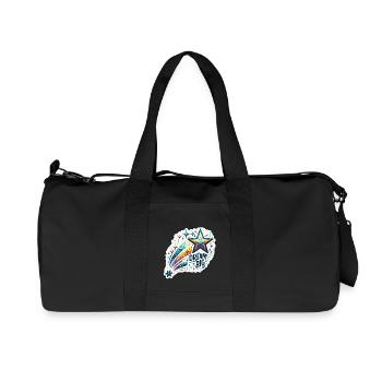 Dream Big - Shooting Star Illustration - Recycled Canvas Sports Bag by Stanley/Stella - black - Front