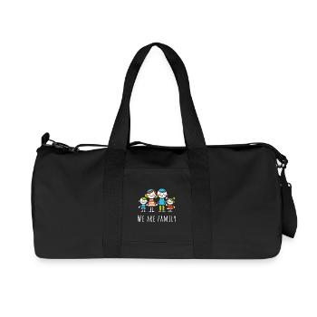 Nous sommes Famille Père Mère Enfants Amour, Fête des Mères - Sac de sport en toile recyclée Stanley/Stella - noir - Devant