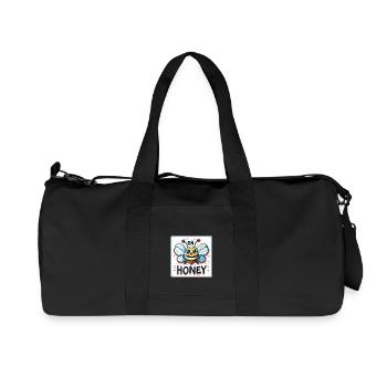 Oh miel - Illustration d’abeilles - Sac de sport en toile recyclée Stanley/Stella - noir - Devant