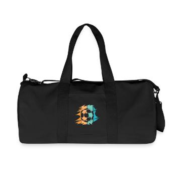 icône de boule d’illustration de club d’équipe de football rétro - Sac de sport en toile recyclée Stanley/Stella - noir - Devant