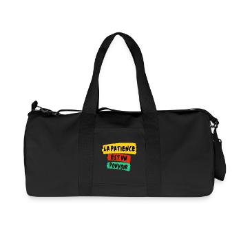 La Patience, Un Pouvoir Coloré - Sac de sport en toile recyclée Stanley/Stella - noir - Devant