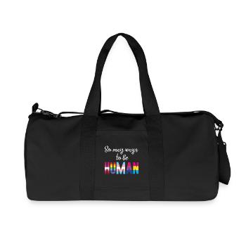 LGBT Pride Month - So Many Ways to Be Human - Recycled Canvas Sports Bag by Stanley/Stella - black - Front