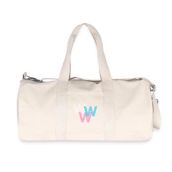 W Buchstabe - Recycelte Canvas-Sporttasche von Stanley/Stella - Naturweiß - Vorne
