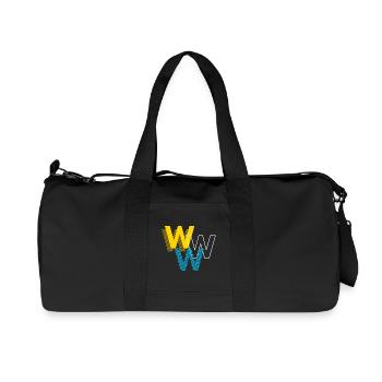 W Lettering Design Geschenke - Recycelte Canvas-Sporttasche von Stanley/Stella - Schwarz - Vorne