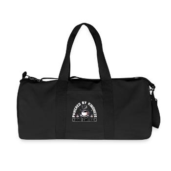 POWERED BY KINDNESS AND COFFEE - Recycled Canvas Sports Bag by Stanley/Stella - black - Front
