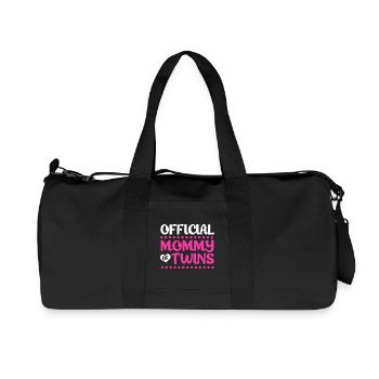 Zwilling Mutter Zwillinge Mama Geschenk - Recycelte Canvas-Sporttasche von Stanley/Stella - Schwarz - Vorne