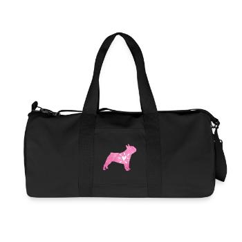 Carlin Coeur Amour Chien Fourrure Wauwau Rose Animal Amour - Sac de sport en toile recyclée Stanley/Stella - noir - Devant