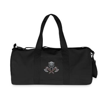 Helm- und Äxtdesign im Wikingerbardenstil - Recycelte Canvas-Sporttasche von Stanley/Stella - Schwarz - Vorne