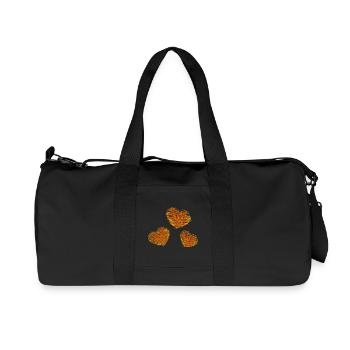 HEART. COUPLE. VALENTINE'S DAY. JUST MARRIED. Bachelorette party. - Recycled Canvas Sports Bag by Stanley/Stella - black - Front