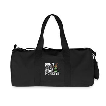 Don’t Make Me Get My Flying Monkeys — Halloween - Recycled Canvas Sports Bag by Stanley/Stella - black - Front