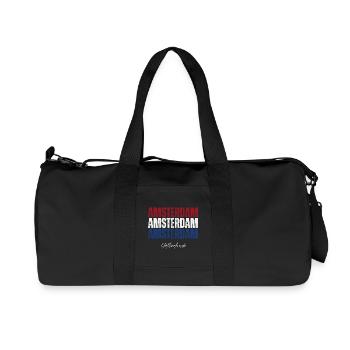 Amsterdam Netherlands, I love Holland - Recycled Canvas Sports Bag by Stanley/Stella - black - Front