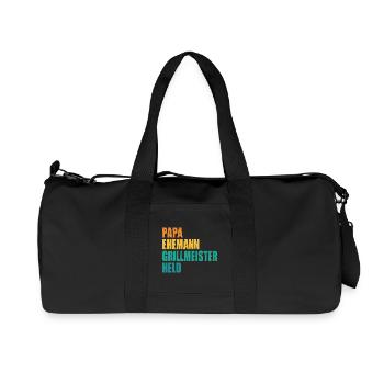 Dad Husband Grill Master Hero - Recycled Canvas Sports Bag by Stanley/Stella - black - Front