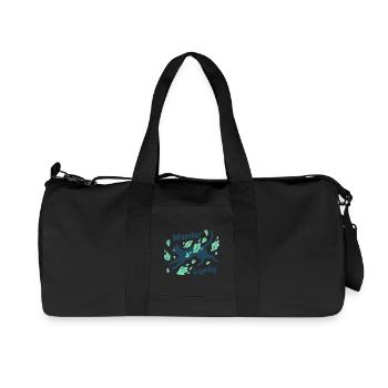 Katzenpfad durchs Blattmeer - Recycelte Canvas-Sporttasche von Stanley/Stella - Schwarz - Vorne