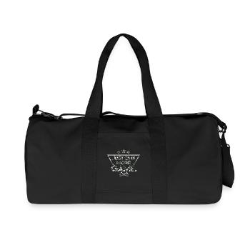 Just_one_more_game_-_camouflage_black_white - Recycelte Canvas-Sporttasche von Stanley/Stella - Schwarz - Vorne