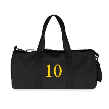 10. 10 ANS. 10e ANNIVERSAIRE. ANNIVERSAIRE 10 ANS. - Sac de sport en toile recyclée Stanley/Stella - noir - Devant