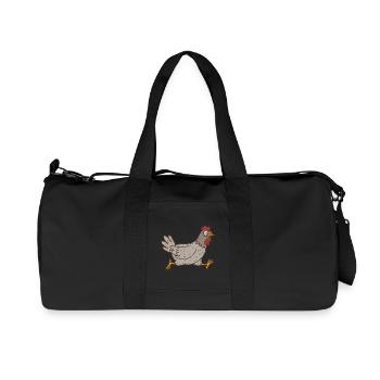 Poule coureur poule Coq coureur Coq coureur Poules coureuses - Sac de sport en toile recyclée Stanley/Stella - noir - Devant
