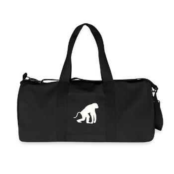 Monkey Silhouette - Recycled Canvas Sports Bag by Stanley/Stella - black - Front