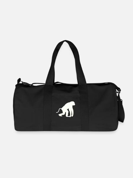 Affe Silhouette - Recycelte Canvas-Sporttasche von Stanley/Stella - Schwarz