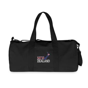 New Zealand Land Map - Recycled Canvas Sports Bag by Stanley/Stella - black - Front