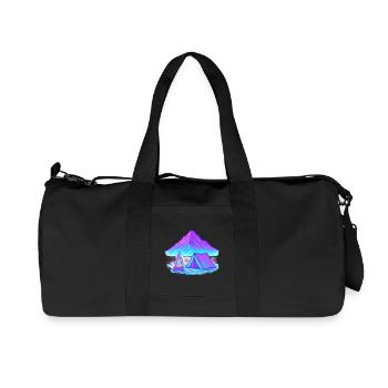 Neon Camping at the Mountain Lake - Recycled Canvas Sports Bag by Stanley/Stella - black - Front
