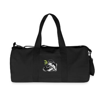 Pêche Sportive Black Bass Nautisme Lune Vintage - Sac de sport en toile recyclée Stanley/Stella - noir - Devant
