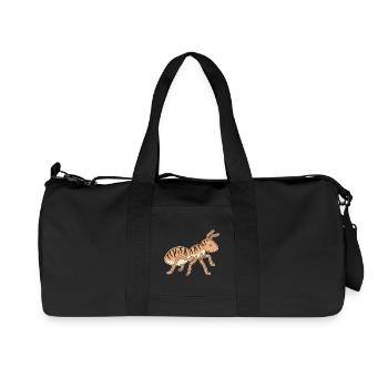 Fourmi tigrée stylisée rayures Tigrée - Sac de sport en toile recyclée Stanley/Stella - noir - Devant