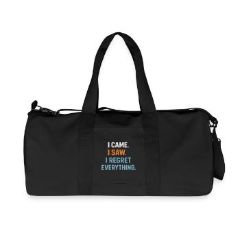 I came. I saw. I regret everything. Introvert - Recycled Canvas Sports Bag by Stanley/Stella - black - Front