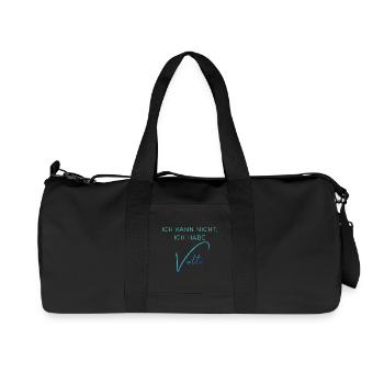 Voltigieren Training: Lustiger Volti Spruch - Recycelte Canvas-Sporttasche von Stanley/Stella - Schwarz - Vorne