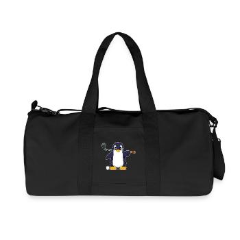 Pinguin Golf Golfschläger - Recycelte Canvas-Sporttasche von Stanley/Stella - Schwarz - Vorne