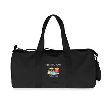 Summertime means Pool & Fries - Recycelte Canvas-Sporttasche von Stanley/Stella - Schwarz - Vorne