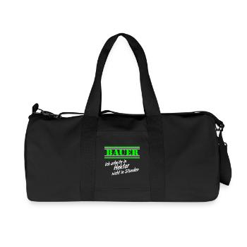 Hektar statt Stunden Bauer - Recycelte Canvas-Sporttasche von Stanley/Stella - Schwarz - Vorne