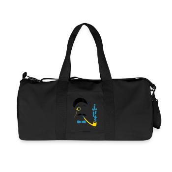Sir Smoke A Lot - Recycelte Canvas-Sporttasche von Stanley/Stella - Schwarz - Vorne