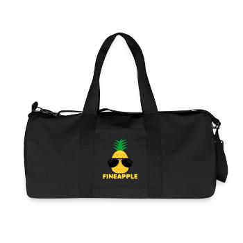 Frucht / Früchte: Fineapple - Pineapple - Ananas - Recycelte Canvas-Sporttasche von Stanley/Stella - Schwarz - Vorne