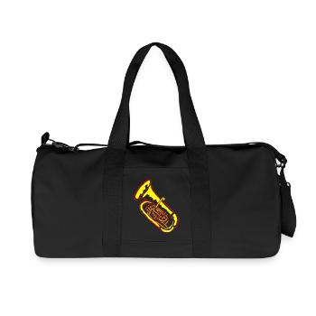 Tuba Musik in Neonfarben - Recycelte Canvas-Sporttasche von Stanley/Stella - Schwarz - Vorne