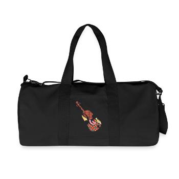 beautiful patchwork violin with treble clef - Recycled Canvas Sports Bag by Stanley/Stella - black - Front